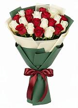 Букет Микс из красных и белых роз #REPLACE_PRED# Бакале