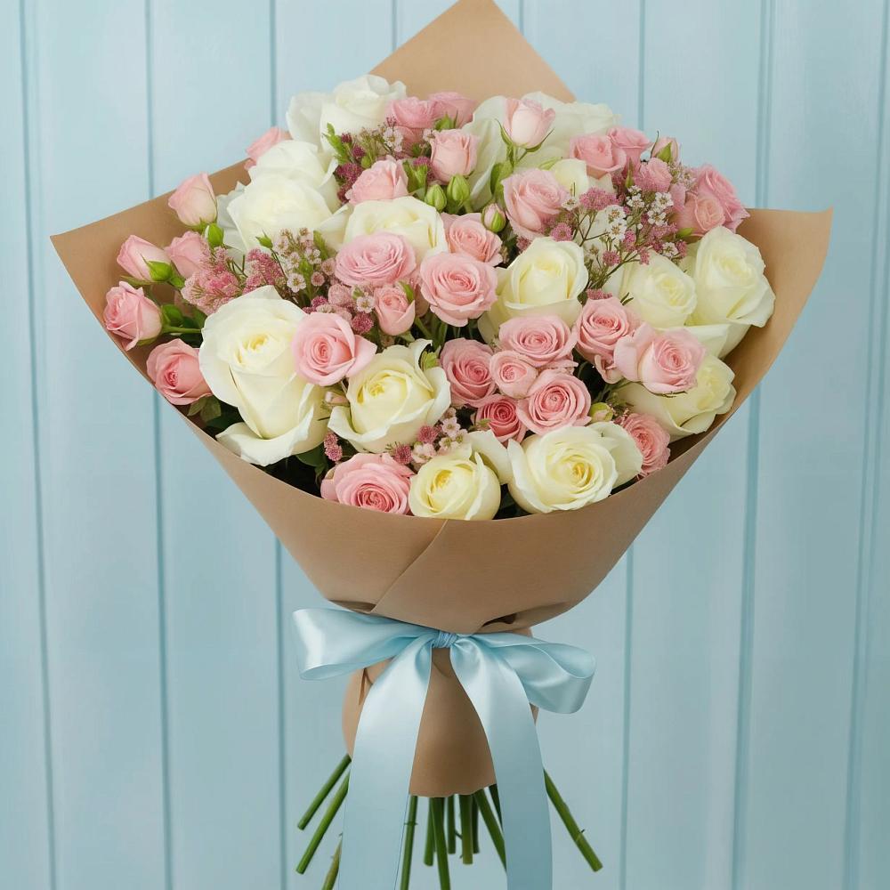 Букет цветов из: Розы в Бакале