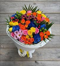Букет цветов из:  Розы и Хризантемы в Бакале