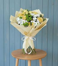 Букет цветов из:  Хризантемы и Розы #REPLACE_PRED# Бакале