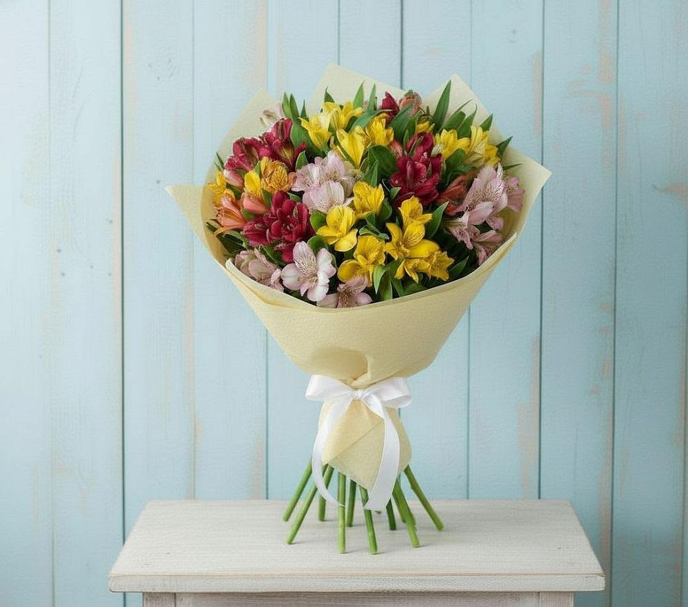 Букет цветов из: Альстромерии в Бакале