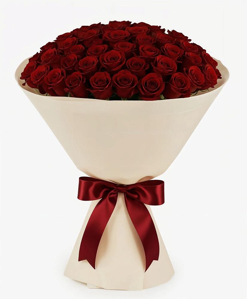 Букет 101 Бордовая роза Блэк Бакарра в Бакале